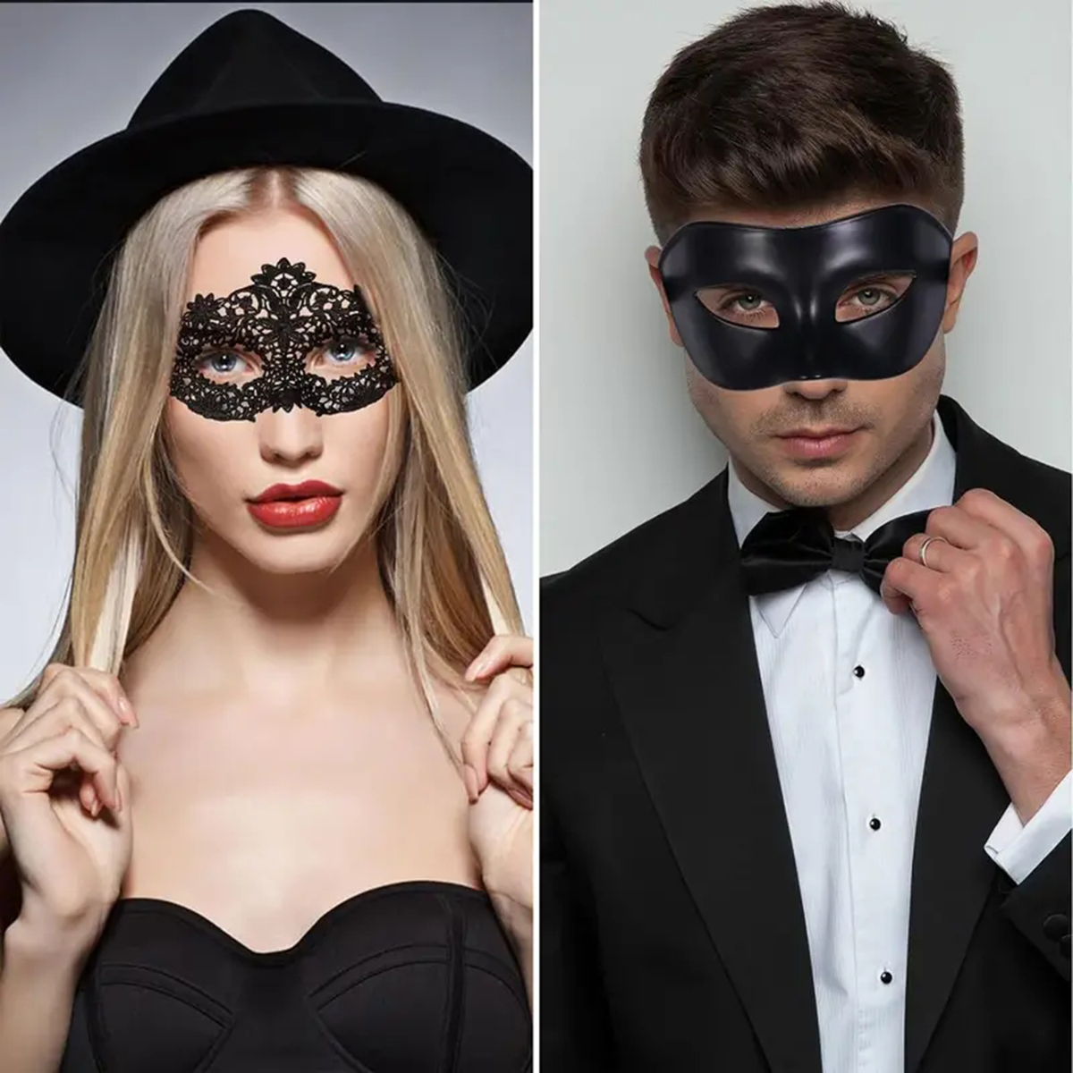 2pcs Hot New Sexy Black Lace M - مراجعة Black Face Mask Pack وسعره
