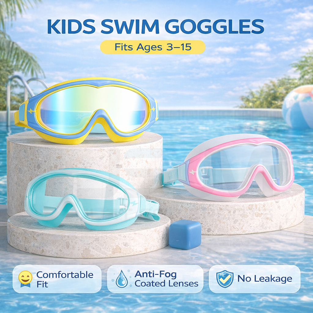 JSJM Kids Swimming Goggles Big - مراجعة Anti Pollution Mask وسعره