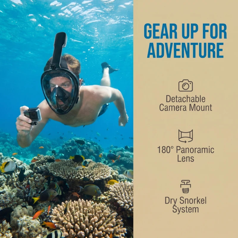 Underwater Scuba Anti Fog Full - مراجعة Anti Pollution Mask وسعره