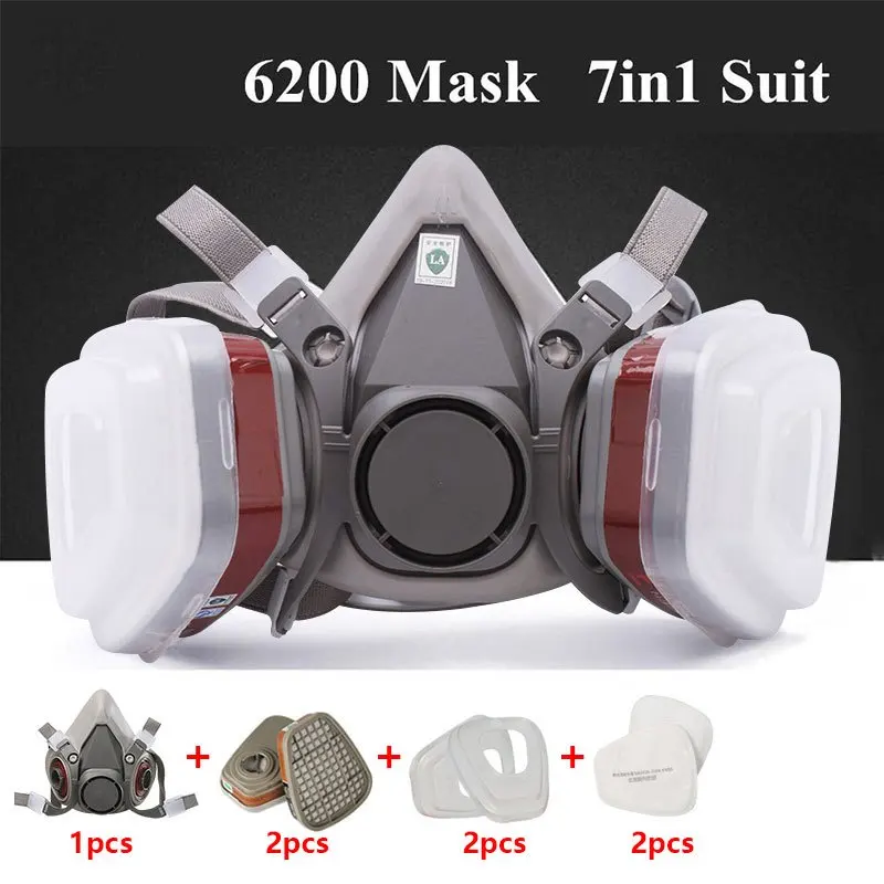 7in1 Gas Proof Half Face Mask  - مراجعة Respirator Half Face وسعره