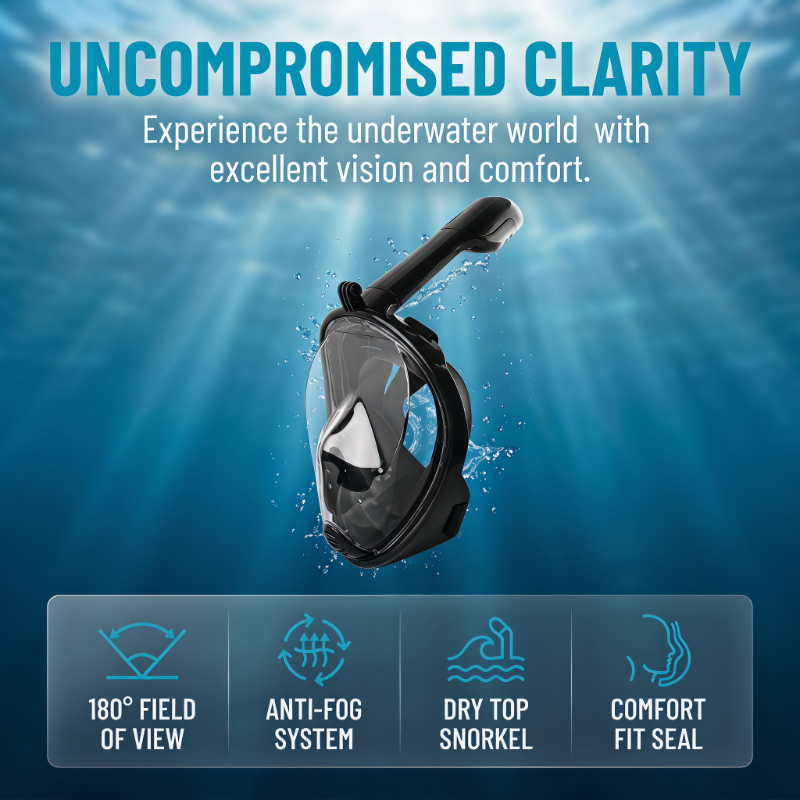 Safe Waterproof Snorkeling Div - مراجعة Anti Pollution Mask وسعره