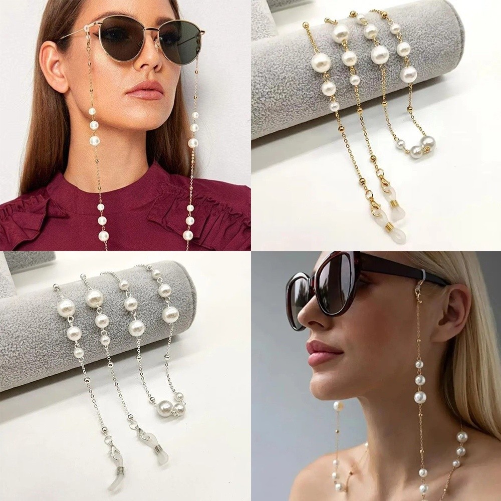 Trendy Pearl Beaded Sunglass C - مراجعة Mask Lanyard Adjustable وسعره