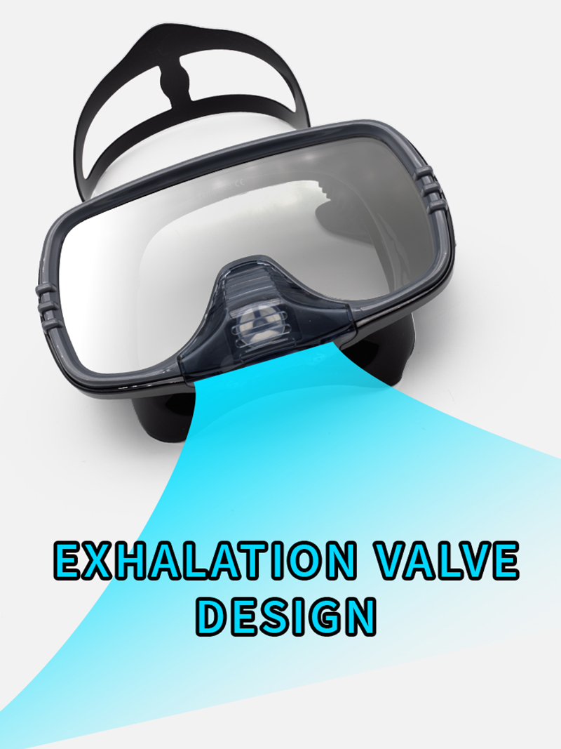 New Large Frame Diving Mask wi - مراجعة Silicone Mask Bracket وسعره