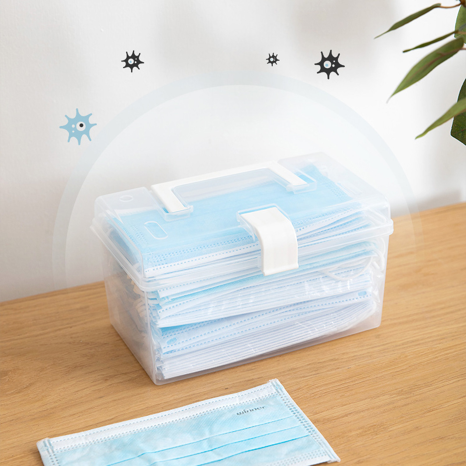 1Pcs Dustproof Mask Storage Bo - مراجعة Face Mask Storage Box وسعره
