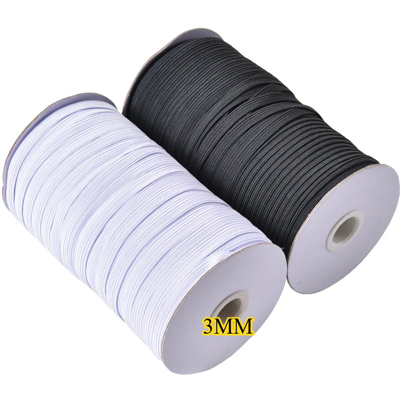 White Black 3mm Flat Elastic B - مراجعة Mask Lanyard Adjustable وسعره