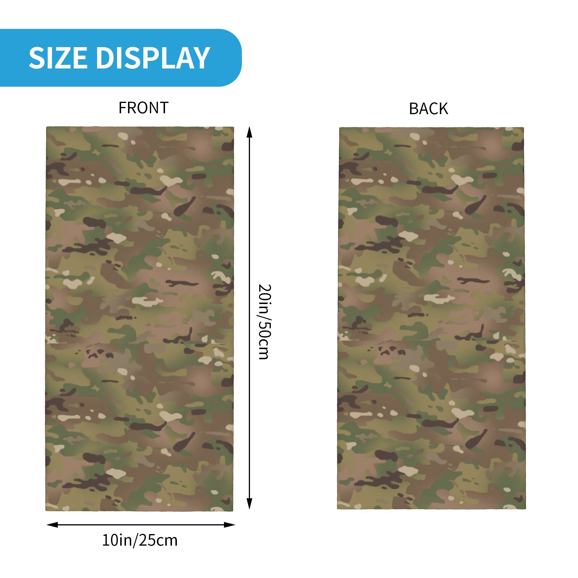 Custom Military Camouflage Pat - مراجعة Neck Gaiter Face Cover وسعره