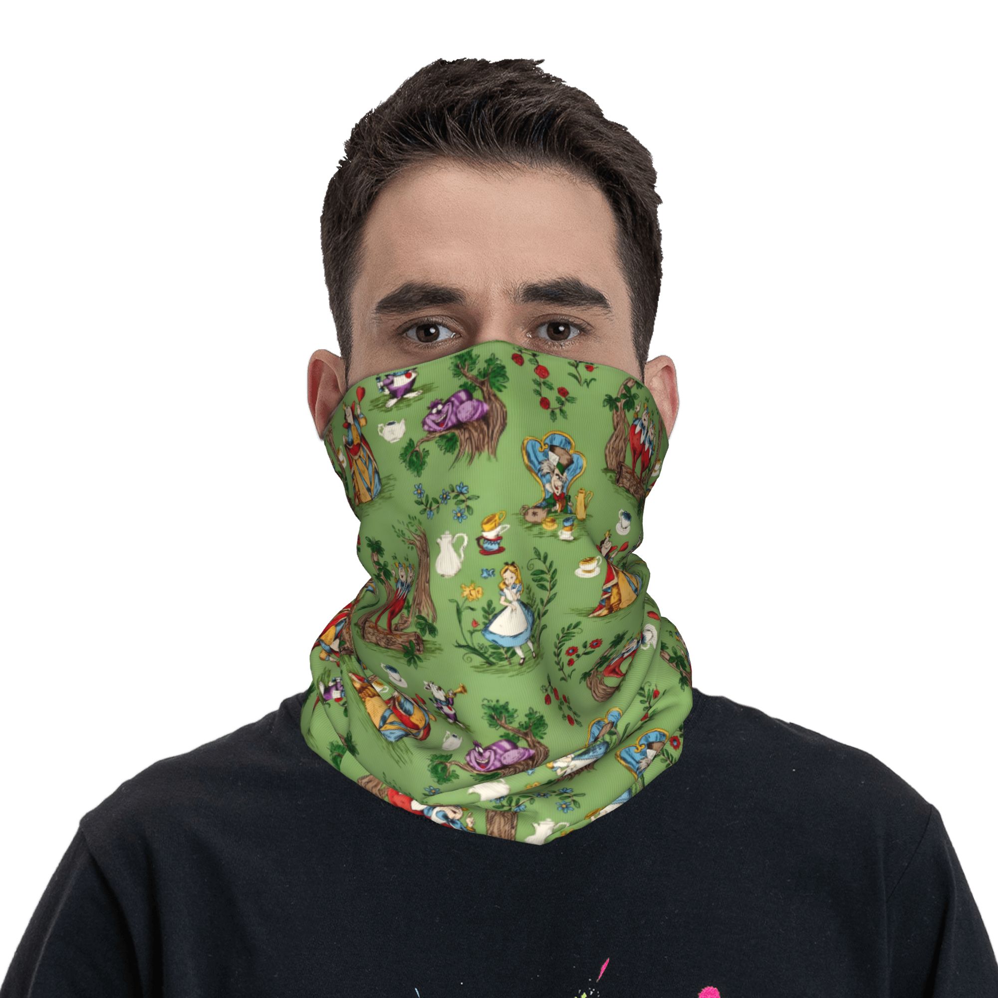 Custom A-Alice in W-Wonderland - مراجعة Neck Gaiter Face Cover وسعره