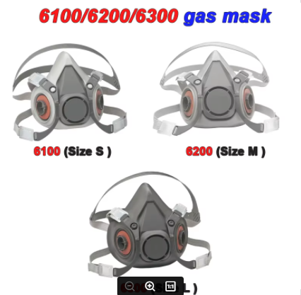M 6100=S/ 6200=M/ 6300 =L resp - مراجعة Dust Mask Construction وسعره