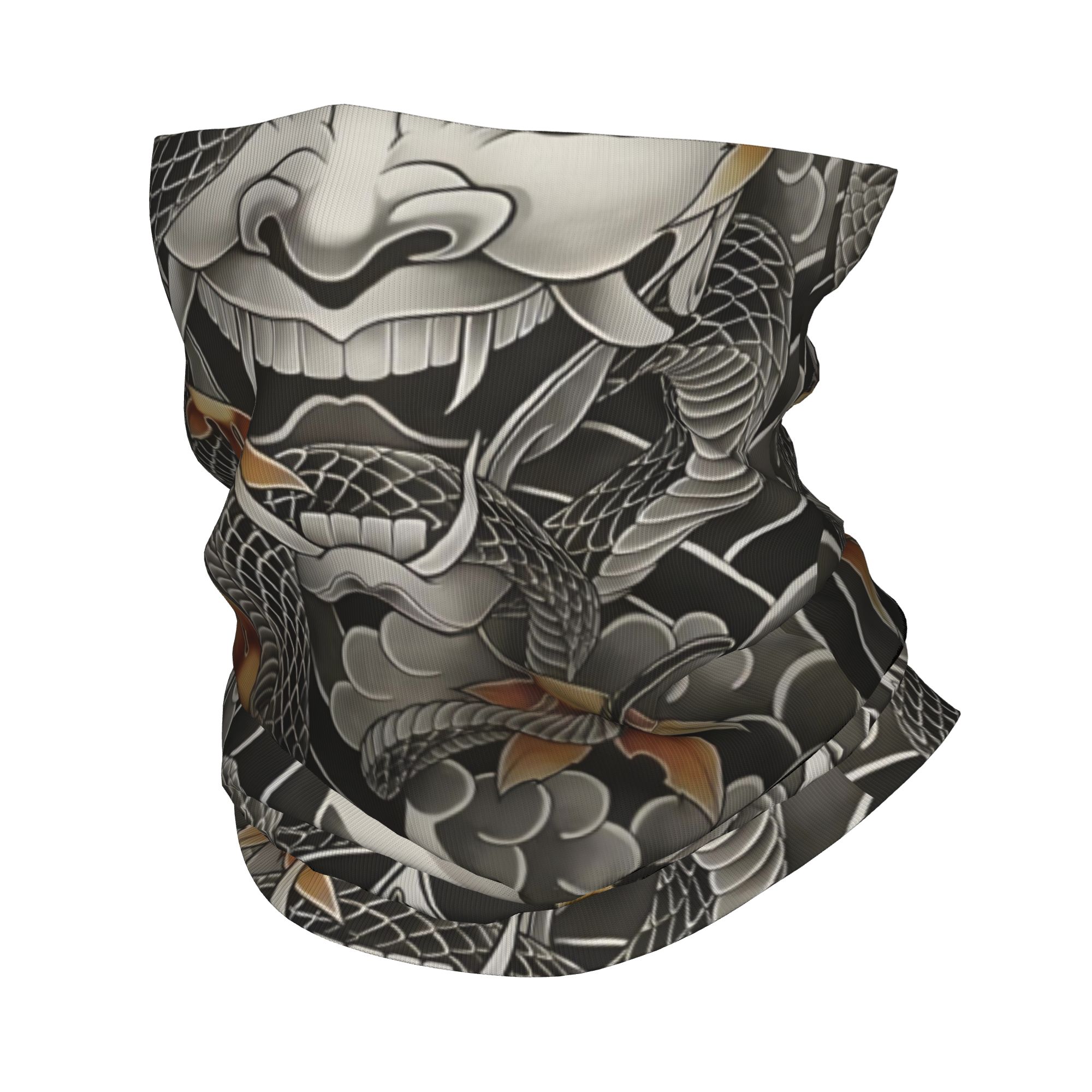 Custom Samurai Oni Demon Banda - مراجعة Neck Gaiter Face Cover وسعره