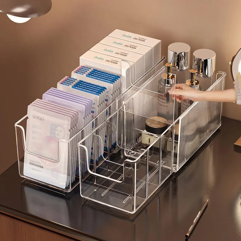 Extendable Acrylic Makeup Orga - مراجعة Face Mask Storage Box وسعره