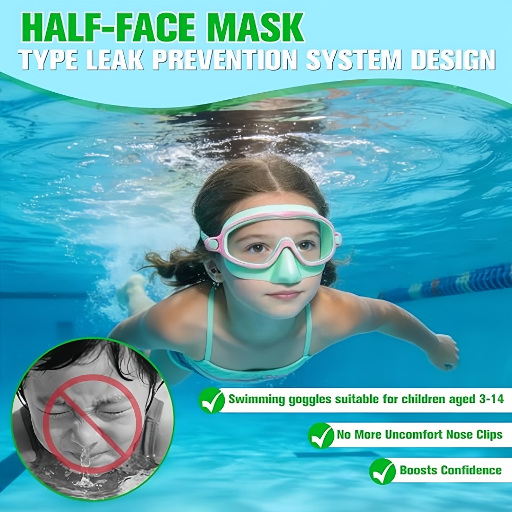 Kids Swimming Goggles with Nos - مراجعة Anti Pollution Mask وسعره