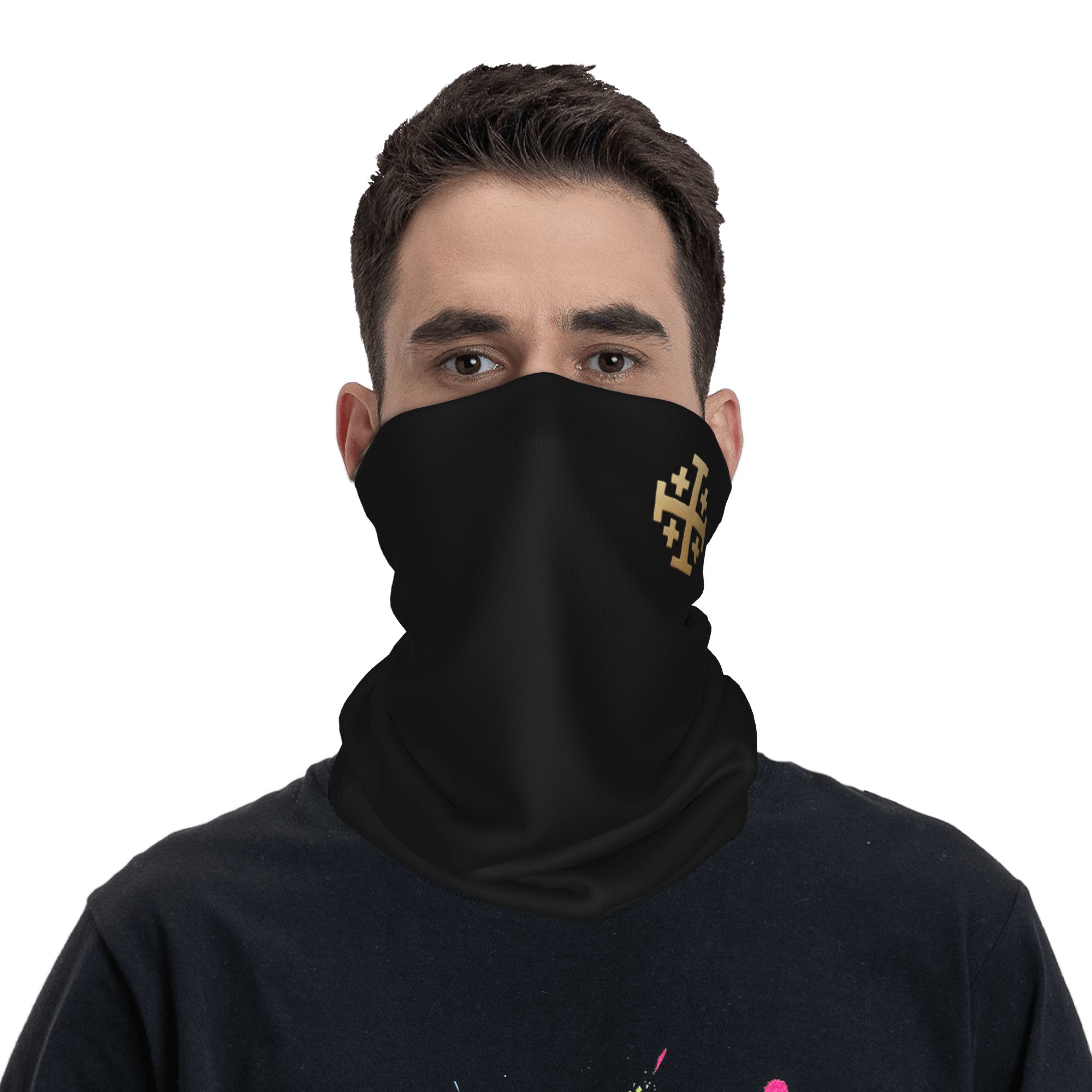 Knight Jerusalem Cross Christi - مراجعة Neck Gaiter Face Cover وسعره