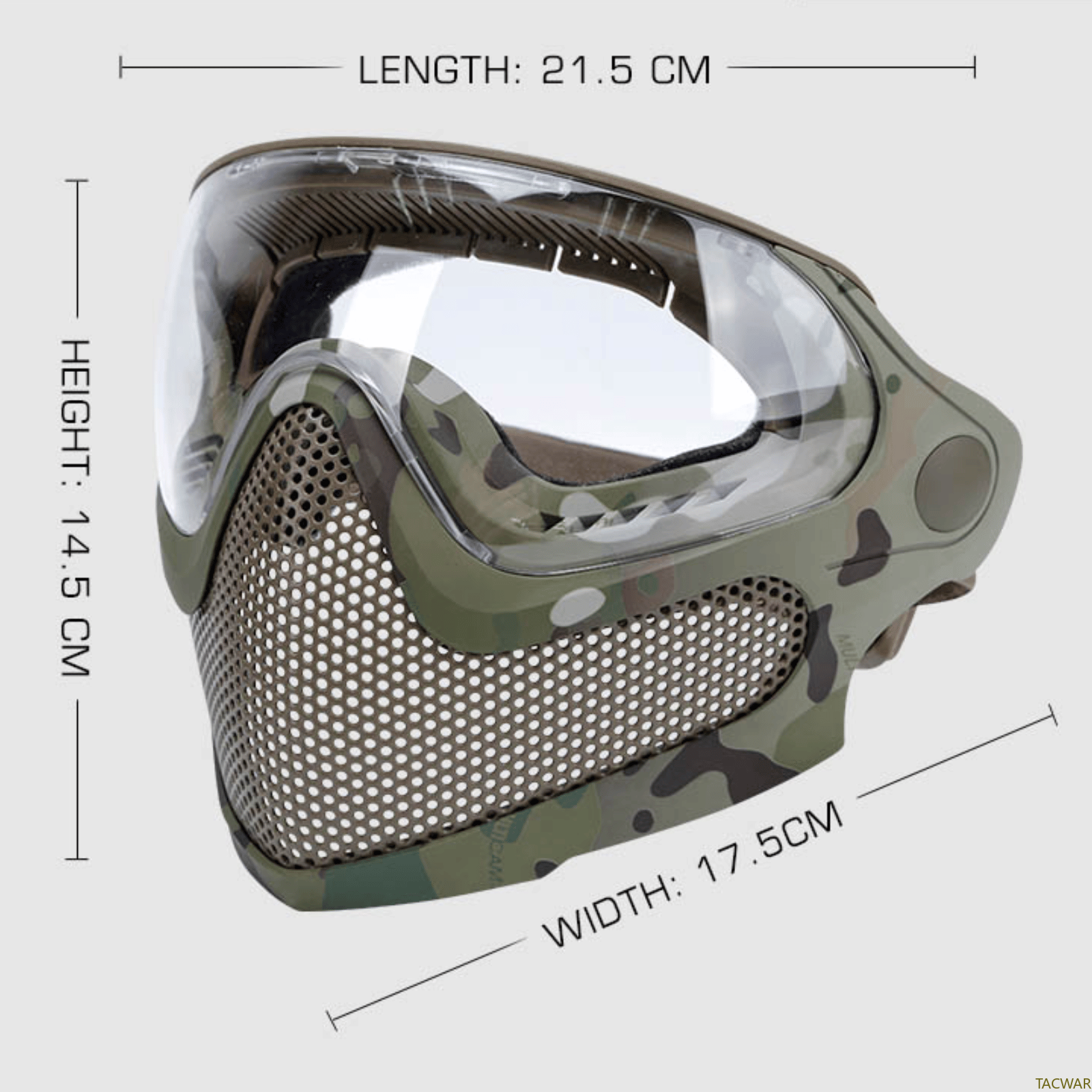 Airsoft Steel Mesh Mask Full F - مراجعة Anti Pollution Mask وسعره