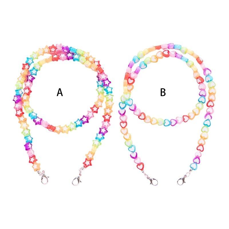A52E Kids Acrylic Rainbow Colo - مراجعة Mask Chain Holder وسعره